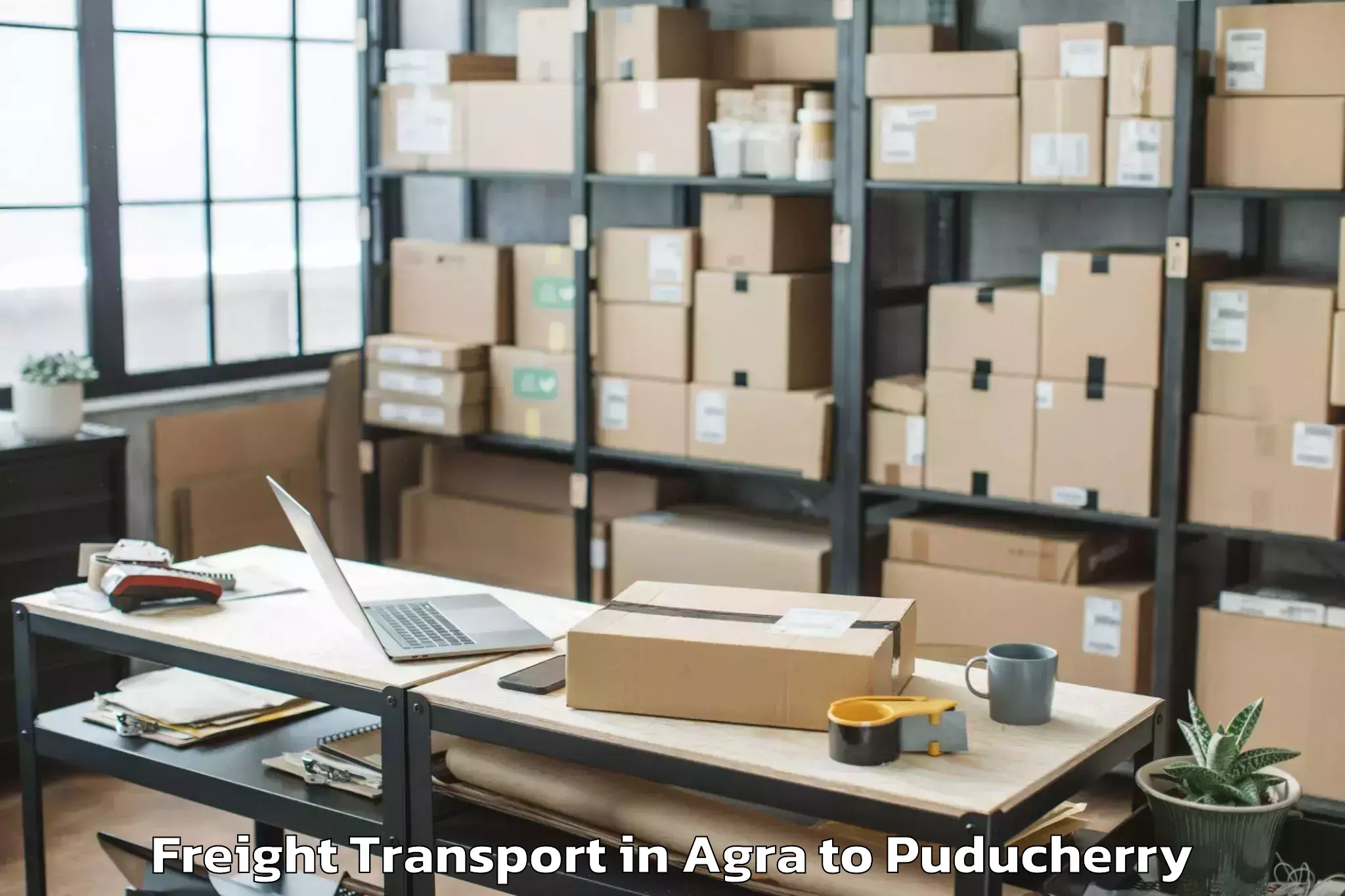 Hassle-Free Agra to Pondicherry Airport Pny Freight Transport